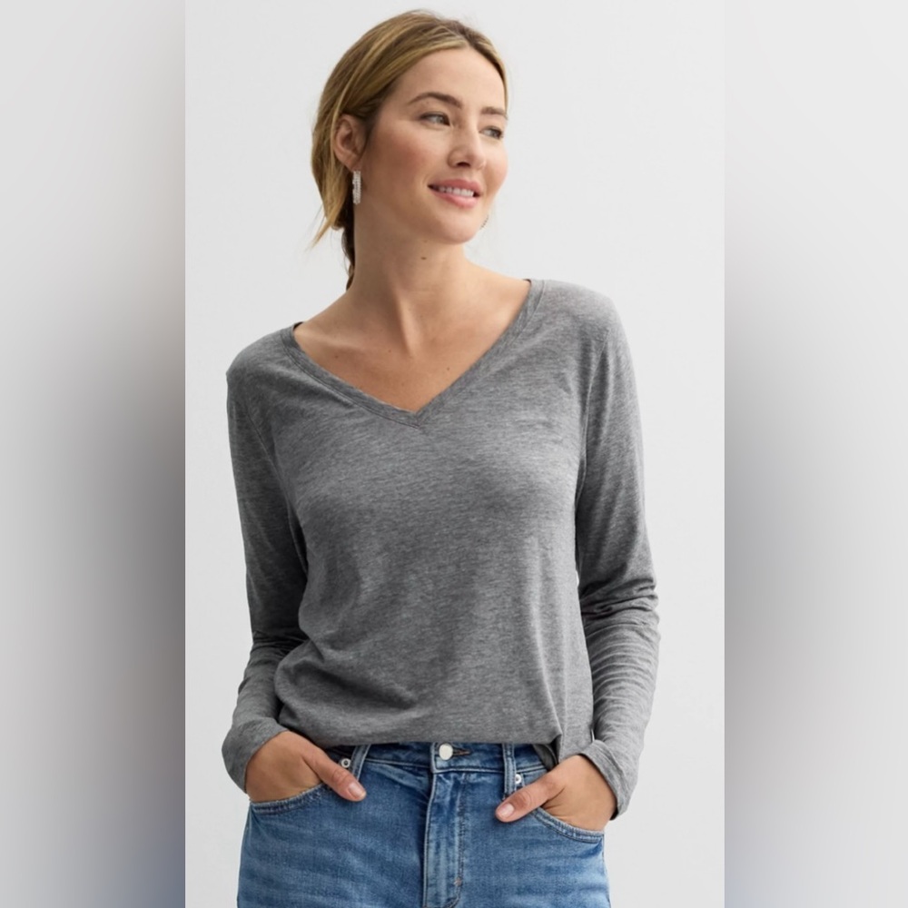 Women's Sonoma Goods For Life® Everyday Long Sleeve V-Neck | Small